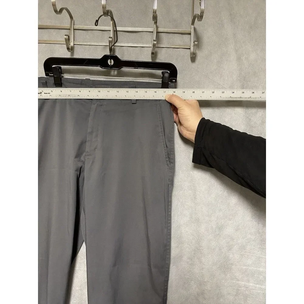 Nike Golf Pants Men 34 X30 Gray Chino Performance Active Outdoor Dri Fit Stretch